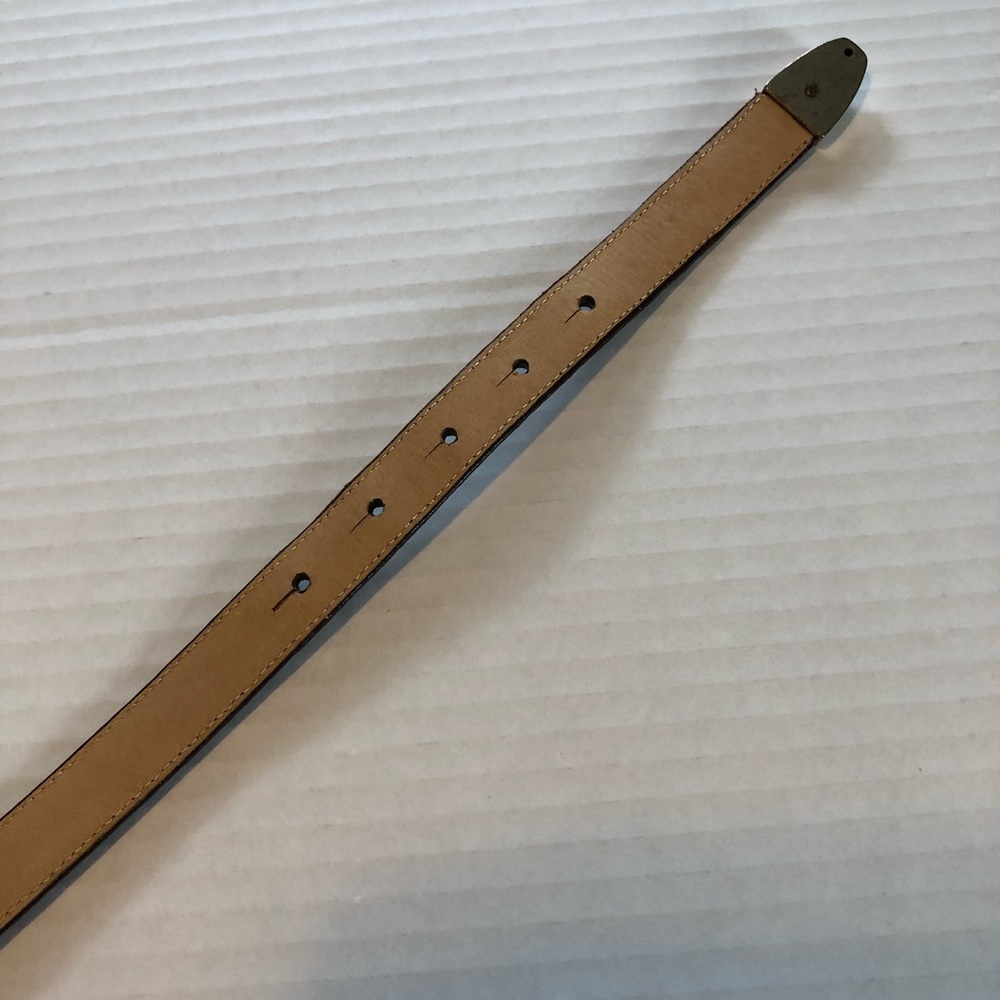 Brighton Croco Brown Leather Belt.  Medium - Picture 8 of 11